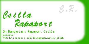 csilla rapaport business card